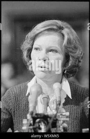 Rosalynn Carter témoigne devant le Sous-comité du Sénat Banque D'Images