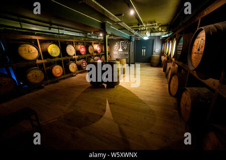 La Distillerie de Holyrood. La plage de Portobello, Edinburgh, Midlothian, Scotland. 28,07, 2019. Pic montre : Distillerie de Holyrood, le whisky et le gin nouveau distille Banque D'Images