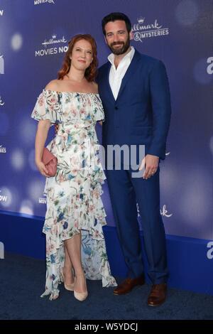 Los Angeles, CA. 26 juillet, 2019. Patti murin, Colin Donnell aux arrivées pour Hallmark Channel et marque les films & Mystères de l'été 2019 Television Critics Association Press Tour Cas Pt2, 9505 Lania Lane, Los Angeles, CA, 26 juillet 2019. Credit : Priscilla Grant/Everett Collection/Alamy Live News Banque D'Images