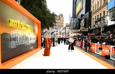 Margot Robbie participant à la IL ÉTAIT UNE FOIS... Dans Hollywood UK premiere à Leicester Square, Londres. Banque D'Images