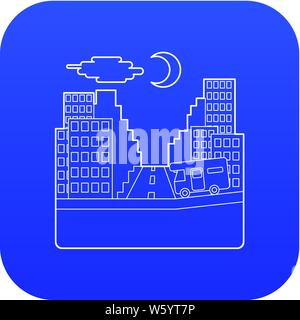 Camping-manèges de nuit en ville concept Illustration de Vecteur