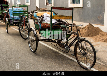 Vélo taxi de Pondichéry, Inde Banque D'Images