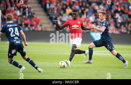 Oslo, Norvège. 30 juillet, 2019. Oslo, Norvège. Le 30 juillet 2019. Tuanzebe Axel du Manchester United Football vu pendant le match amical entre Kristiansund BK vs Manchester United à l'Ullevaal Stadion d'Oslo. (Photo crédit : Gonzales Photo/Alamy Live News Banque D'Images