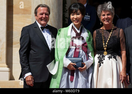 ... Bei der Eröffnung der Richard-Wagner-Festspiele 2019 mit der Premiere der Oper 'Tannhäuser' im Bayreuther Festspielhaus. Bayreuth, 25.07.2019 Banque D'Images