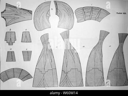 Kürschner-Handwerk, Das 3. Teil, S. 15, und Herstellung von Pelerine 55 cm Länge. Banque D'Images