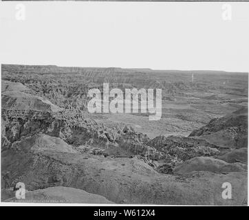 Bad Lands sur Noir's Fork, Uinta County, Wyoming Banque D'Images