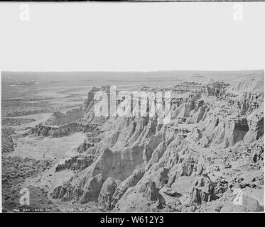 Bad Lands sur Noir's Fork, Uinta County, Wyoming Banque D'Images