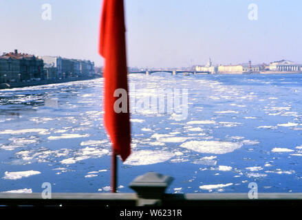 1970 Russie - Photo de bateau dans la rivière russe, Moscou probablement ca. 1978 Banque D'Images