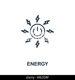 Icône de contour de l'énergie. Style de ligne mince de la collection d'icônes de communauté. Pixel Perfect simple élément d'énergie icône pour la conception Web, les applications, les logiciels, l'impression Illustration de Vecteur