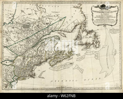 Guerre d'Indépendance américaine, 1750-1786 047 cartes Une carte générale du milieu les colonies britanniques d'Amérique latine 15 reconstruire et réparer Banque D'Images