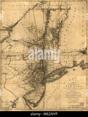 Guerre d'Indépendance américaine, 1750-1786 107 cartes Une carte de la province de New York de l'reduc de grandes dimensions de cette province compilés à partir de la reconstruction et de la réparation réelle Banque D'Images