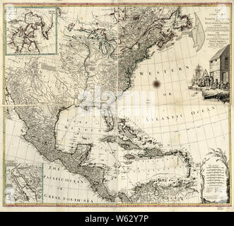 L'ère de la guerre d'Indépendance américaine 158 Cartes 1750-1786 une nouvelle et bonne carte de l'Amérique du Nord, avec l'ouest des îles de l'Inde d'après le dernier traité de reconstruire et réparer Banque D'Images