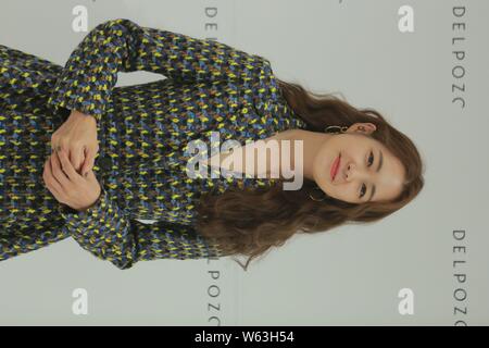 L'actrice sud-coréen Yo-won Lee assiste à un événement promotionnel pour Delpozo au Lotte Department Store à Séoul, Corée du Sud, le 14 septembre 2018. Banque D'Images