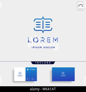 Le livre de code template design logo apprendre ordinateur Illustration de Vecteur