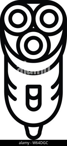 Triple Head shaver icône. Contours triple head shaver icône vecteur pour la conception web isolé sur fond blanc Illustration de Vecteur