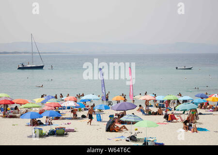 Plage près de Isola Rossa, Frazione de Trinita' d'Agultu e Vignola - Province d'Olbia-Tempio, la Région Sardaigne, Italie Banque D'Images