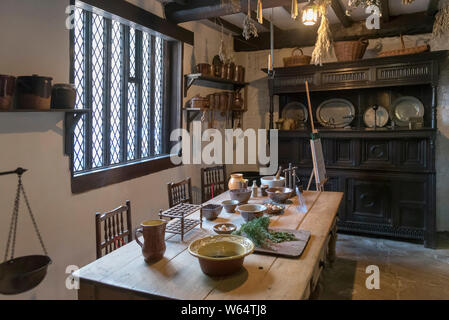 La cuisine Shibden Hall. Banque D'Images