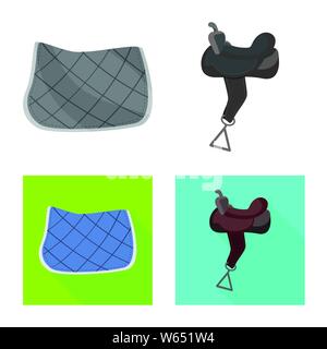 Vector illustration de matériel équitation - symbole. Ensemble d'équipements et de la concurrence d'illustration vectorielle stock. Illustration de Vecteur