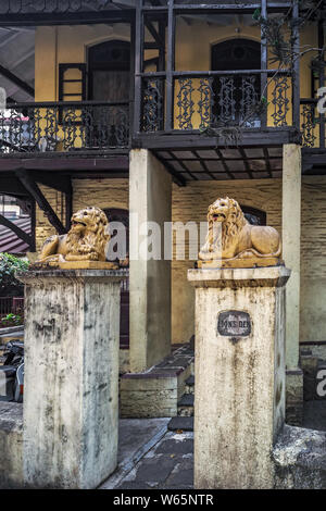 09-Dec-2015-patrimoine vieille maison Matharpacady à Mumbai Maharashtra INDE Mazgaon village Banque D'Images