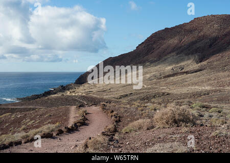 Red Mountain, montana roja, El Medano, tenerife, Îles Canaries, l'Atlantique, l'Espagne, l'Union européenne Banque D'Images