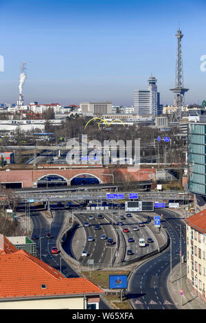 Autobahnkreuz Funkturm, Charlottenburg, Berlin, Deutschland Banque D'Images