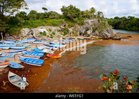 Port, Boca de Yuma, en République Dominicaine, Caraïbes, Amérique Latine Banque D'Images