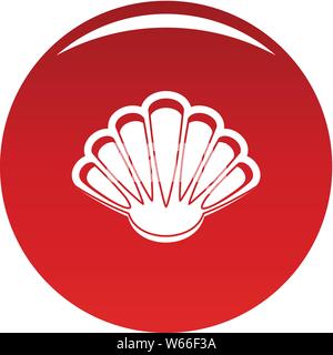 Belle icône shell. Simple illustration de nice pour n'importe quelle icône vecteur shell design red Illustration de Vecteur