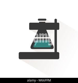 Icône de l'erlenmeyer. Instrument de laboratoire Erlenmeyer. Vector illustration isolé Illustration de Vecteur