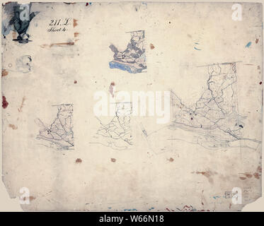 Cartes Cartes 2144 guerre civile de la commune de forts Franklin Alexander et Ripley dans le comté de Montgomery dans le Maryland reconstruire et réparer Banque D'Images