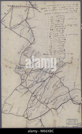 La guerre civile de 2244 Cartes Croquis de Virginie occidentale et orientale de la Virginie de l'Ouest entre Staunton et Clarksburg reconstruire et réparer Banque D'Images