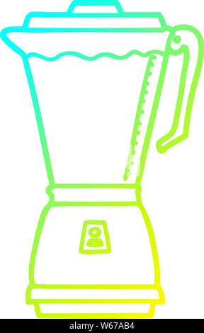 Ligne de gradient froid dessin d'un dessin animé robot de cuisine Illustration de Vecteur