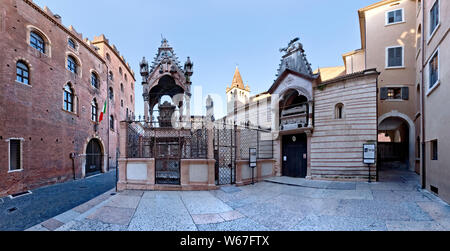 Les Tombes de Scaliger, monumental complexe funéraire de la dynast Scaliger. Vérone, Vénétie, Italie, Europe. Banque D'Images