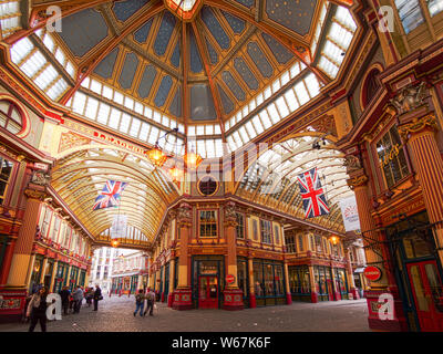 Londres, Royaume-Uni ; Leadenhall Market Banque D'Images