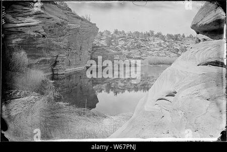 L'un des trois lacs à Kanab Canyon au-dessus du village de Kanab, Utah. N° 454 appartient à ce groupe. Nos vieux 462, 65, 446, 1871 - 1878. Banque D'Images