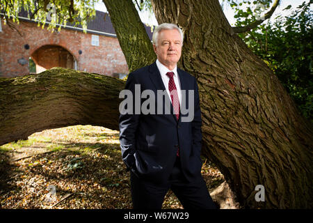 David Davis à son domicile près de Goole, Yorkshire. Banque D'Images