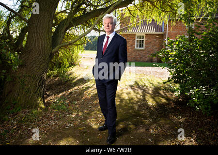 David Davis à son domicile près de Goole, Yorkshire. Banque D'Images