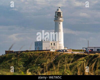 Flamborough Head Lighthouse, un phare situé à Flamborough, East Riding of Yorkshire. L'Angleterre. Banque D'Images