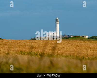 Flamborough Head Lighthouse, un phare situé à Flamborough, East Riding of Yorkshire. L'Angleterre. Banque D'Images