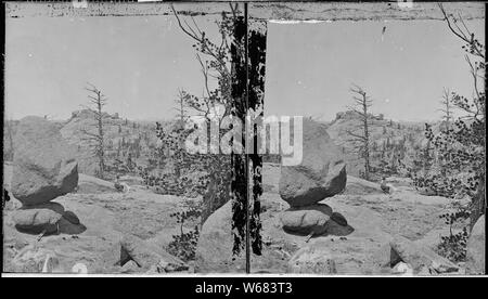 L'étude de roche, chef de Crow Creek. À l'ouest de Cheyenne. Comté de Laramie, Wyoming. Banque D'Images