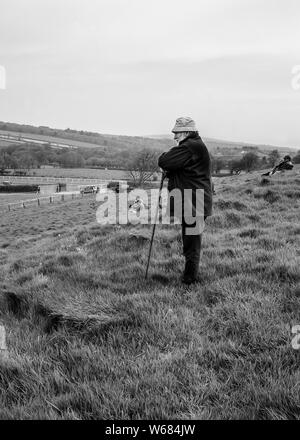 Les spectateurs à quatre burrow hunt point à l'autre course de chevaux 2019 Banque D'Images