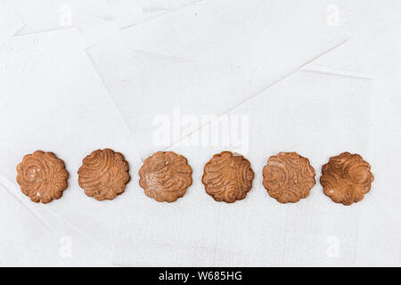 Collection de Noël gingerbread cookies sur fond blanc Banque D'Images