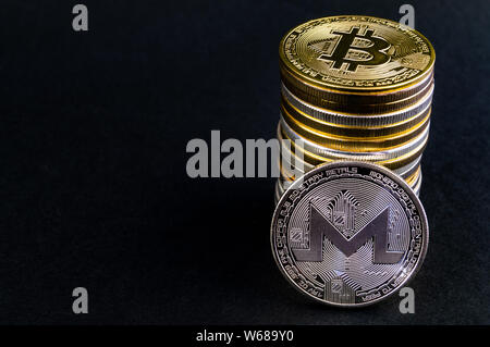 Monero est une façon moderne de l'échange et cette crypto-monnaie est un moyen de paiement pratique Banque D'Images