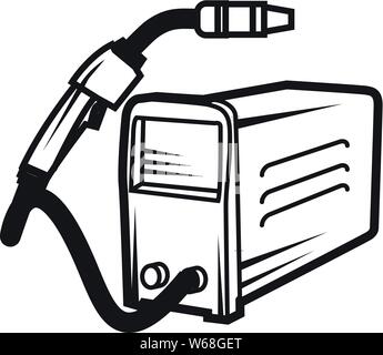 Source d'alimentation de soudure et l'icône de fermeture comme fichier EPS 10 Illustration de Vecteur