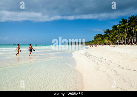 White Beach, Boracay, Aklan, Philippines Banque D'Images