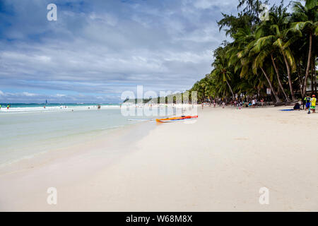 White Beach, Boracay, Aklan, Philippines Banque D'Images