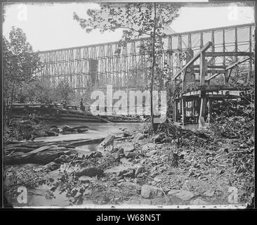 Pont sur chevalets, Whiteside, Tenn Banque D'Images