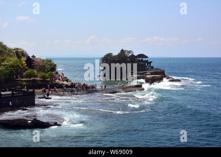 Temple Tanah Lot, Pura Tanah Lot, Tabanan, Bali, Indonésie, Asie Banque D'Images