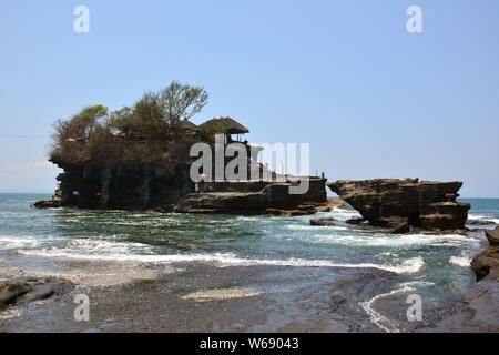 Temple Tanah Lot, Pura Tanah Lot, Tabanan, Bali, Indonésie, Asie Banque D'Images