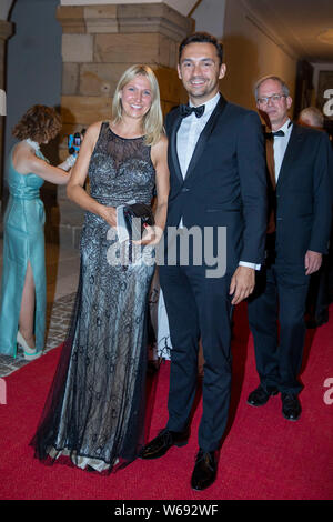 Silke Launert Staatsempfang mit Aleksandar Trifunovic beim im Anschluss an die Eröffnung der Richard-Wagner-Festspiele 2019 im neuen Schloss Bayreuth. Banque D'Images