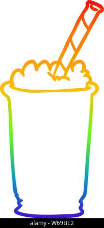 La ligne de gradient dessin d'un milkshake Illustration de Vecteur